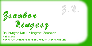 zsombor mingesz business card